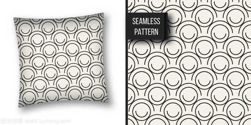 抽象概念向量單色的幾何圖案。黑色和白色小背景。藝術插圖創作模板。無縫時尚紋理。壁紙、 表面、 網頁設計、 紡織、 裝飾